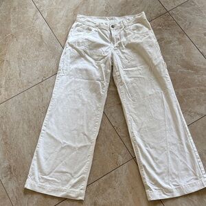 PAC Sun J Gault White Wide-Leg Pants, Size small